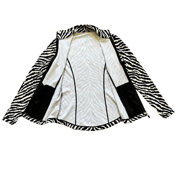 J. McLaughlin Billie Zebra Animal Print Full Zip Jacket, Size XS - Picture 2 of 4